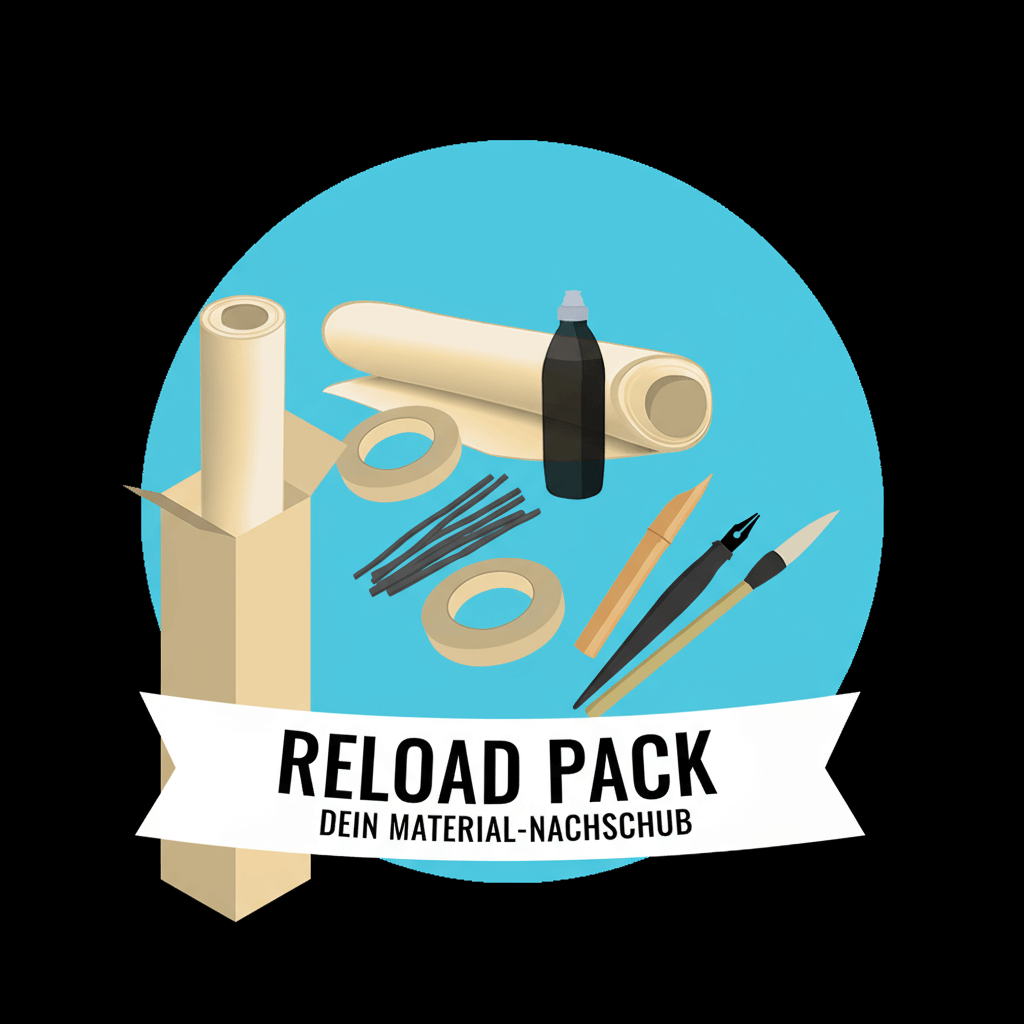 Genial Zeichnen - Produkt - Reload Pack - Zeichenmaterial - Refill -Illustration - Copyright Maja Oschmann